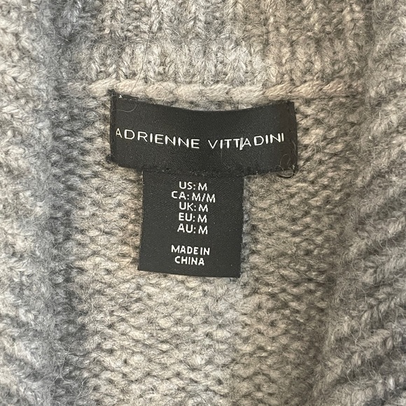 Adrienne Vittadini Wool Alpaca Cozy Warm Open Cardigan Sweater Sz Medium Cottage - Picture 9 of 10